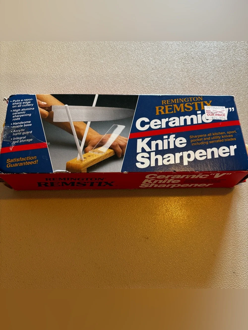 Vintage Remington Remstix Ceramic V Knife Sharpener